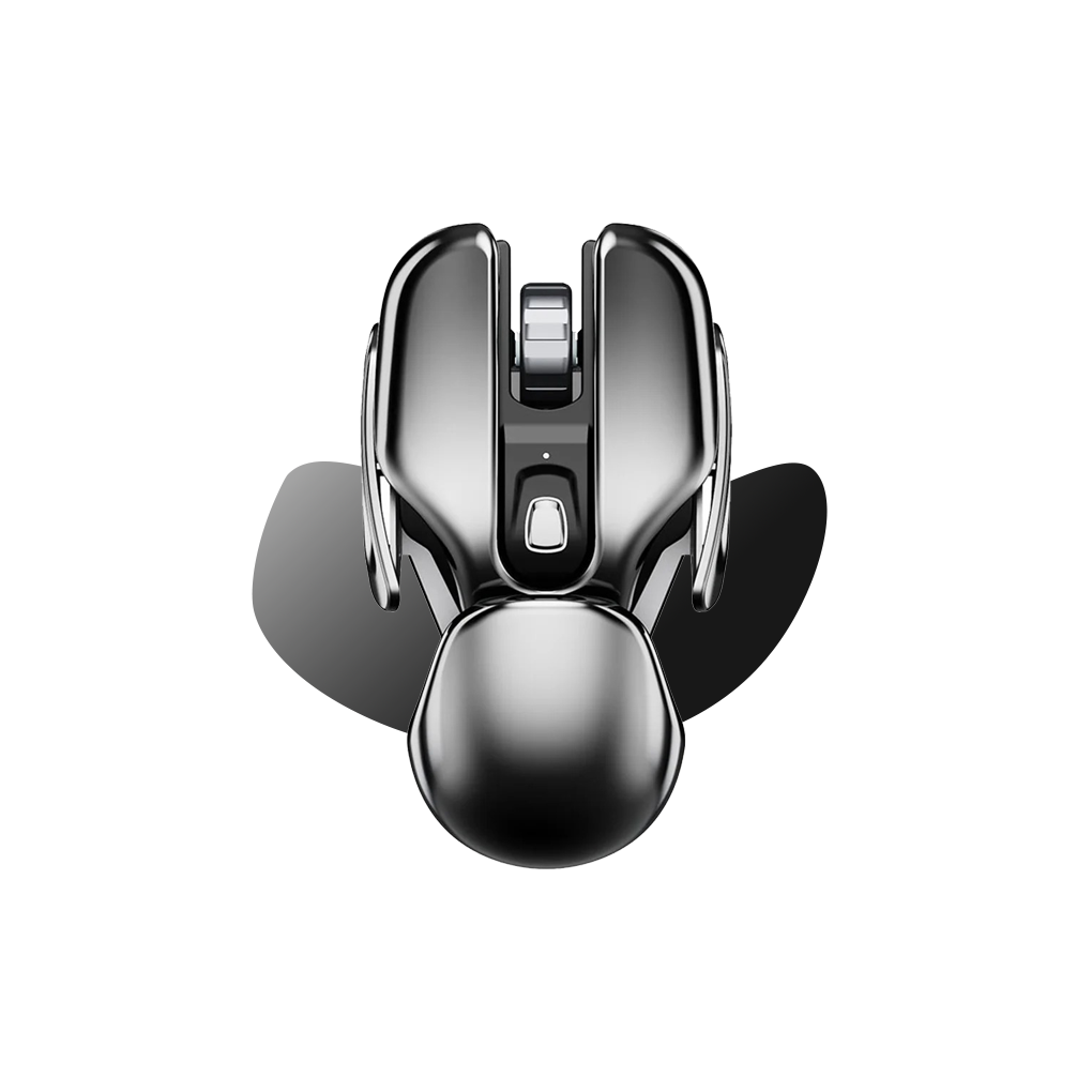 Souris Gaming Sans Fil Futuriste KMG Chrome - Élégante et silencieuse